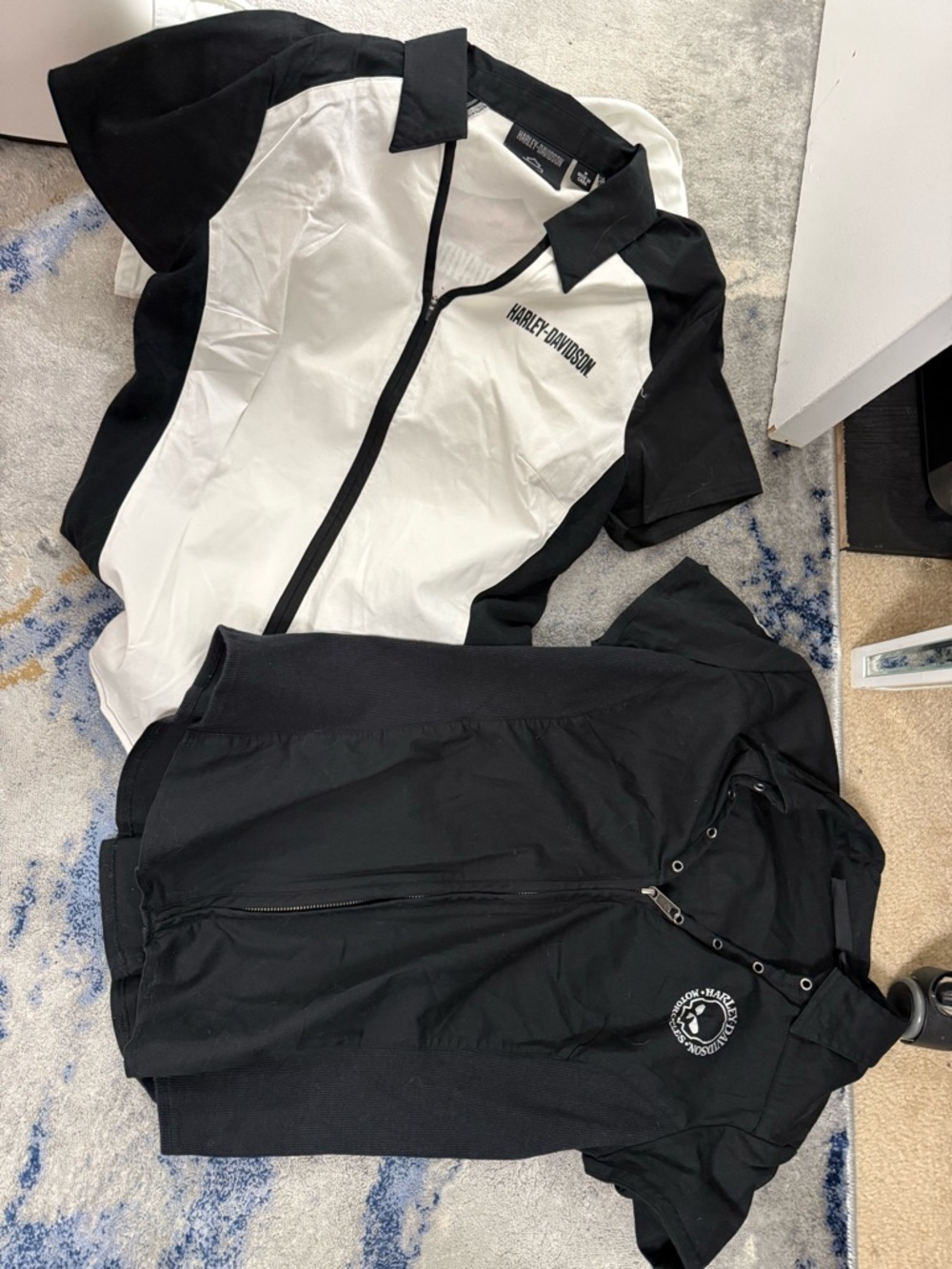 Harley-Davidson corsetBlack & White Zip-Front medium x2 1 large pink tshirt new